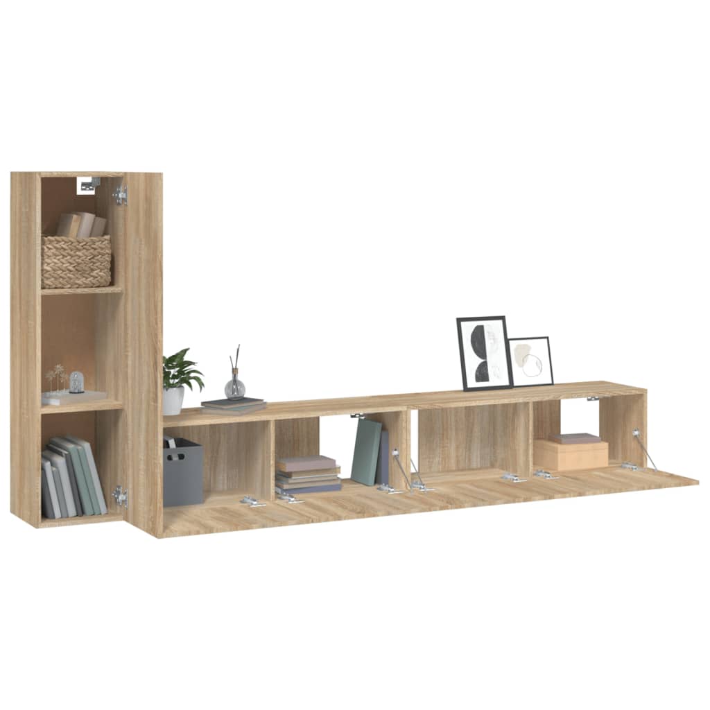 Ensemble de meubles TV 3 pcs Chêne sonoma Bois d'ingénierie - XIOS