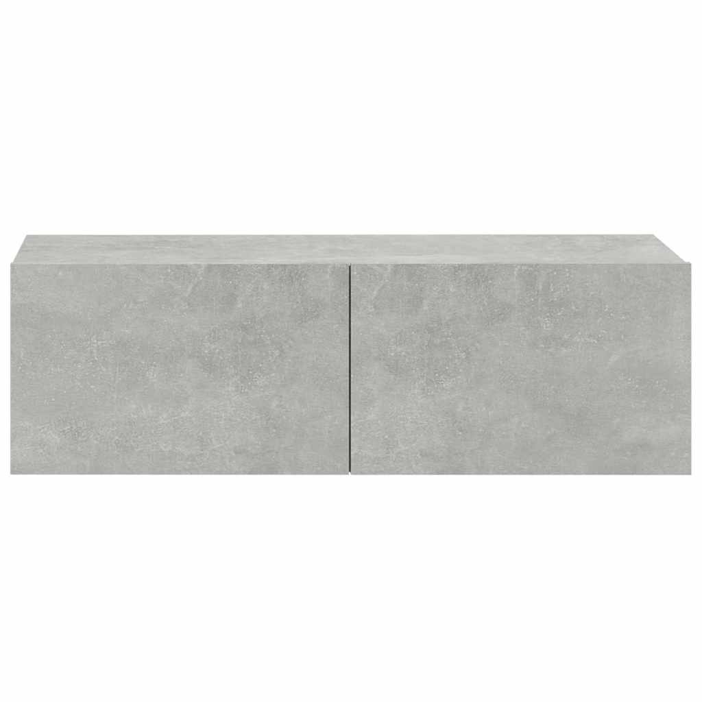 Ensemble de meubles TV 3 pcs Gris béton Bois d'ingénierie