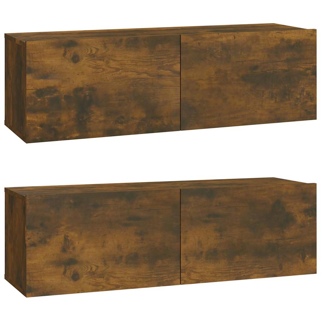 Ensemble de meubles TV 3 pcs Chêne fumé Bois d'ingénierie