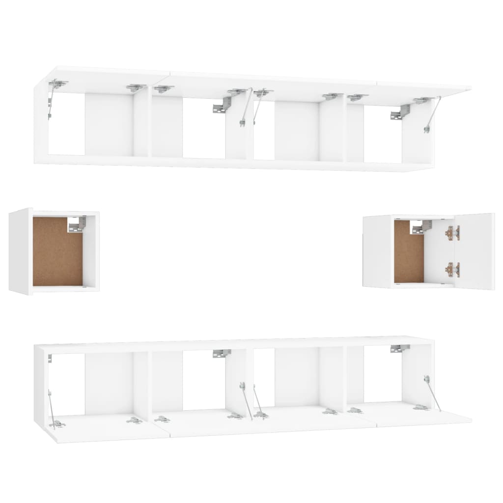 Ensemble de meubles TV 6 pcs Blanc Bois d'ingénierie - XIOS