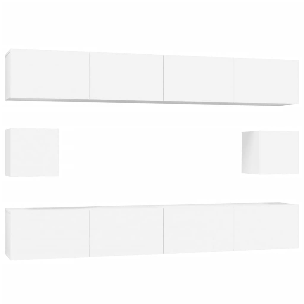 Ensemble de meubles TV 6 pcs Blanc Bois d'ingénierie - XIOS