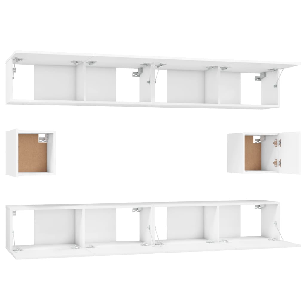 Ensemble de meubles TV 6 pcs Blanc Bois d'ingénierie - XIOS