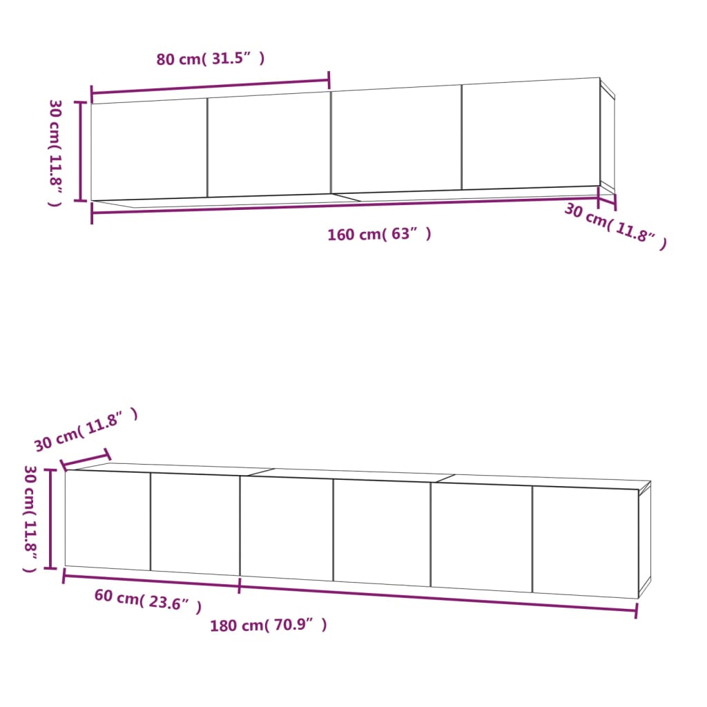 Ensemble de meubles TV 5 pcs Chêne sonoma Bois d'ingénierie - XIOS
