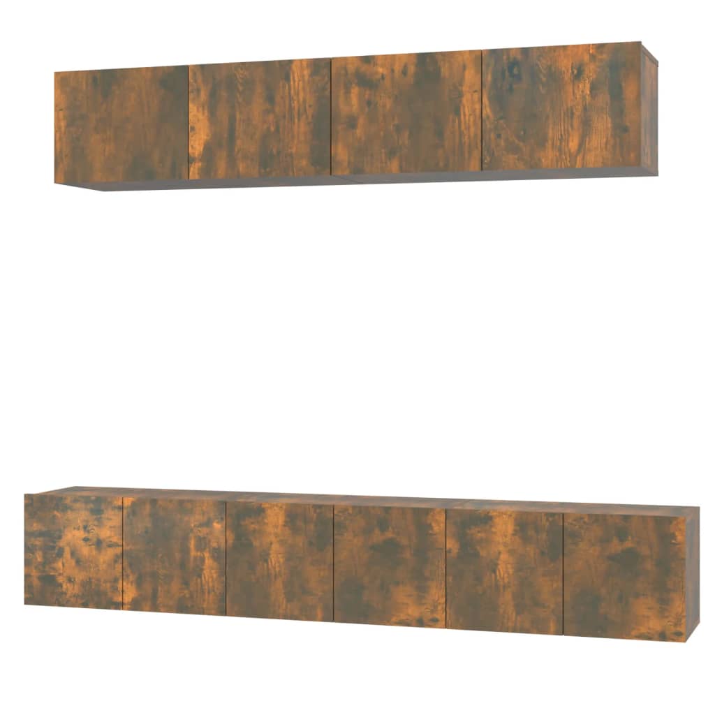 Ensemble de meubles TV 5 pcs Chêne fumé Bois d'ingénierie - XIOS