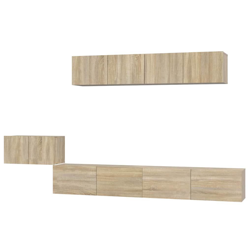 Ensemble de meubles TV 5 pcs Chêne sonoma Bois d'ingénierie - XIOS