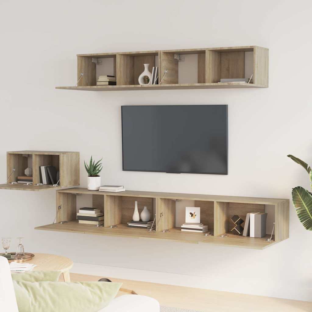 Ensemble de meubles TV 5 pcs Chêne sonoma Bois d'ingénierie - XIOS