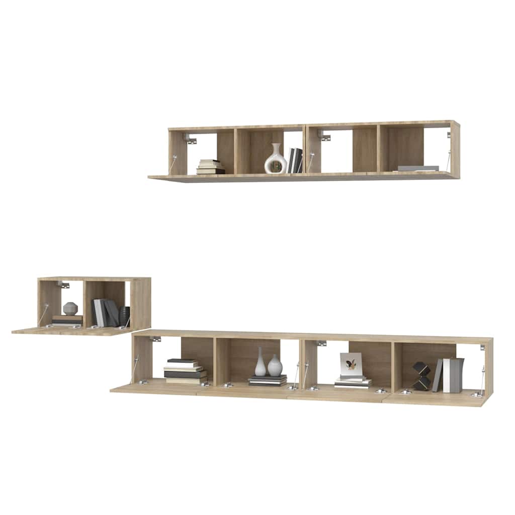 Ensemble de meubles TV 5 pcs Chêne sonoma Bois d'ingénierie - XIOS