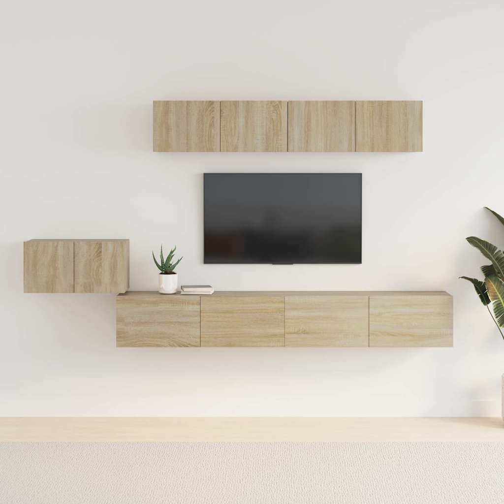 Ensemble de meubles TV 5 pcs Chêne sonoma Bois d'ingénierie - XIOS