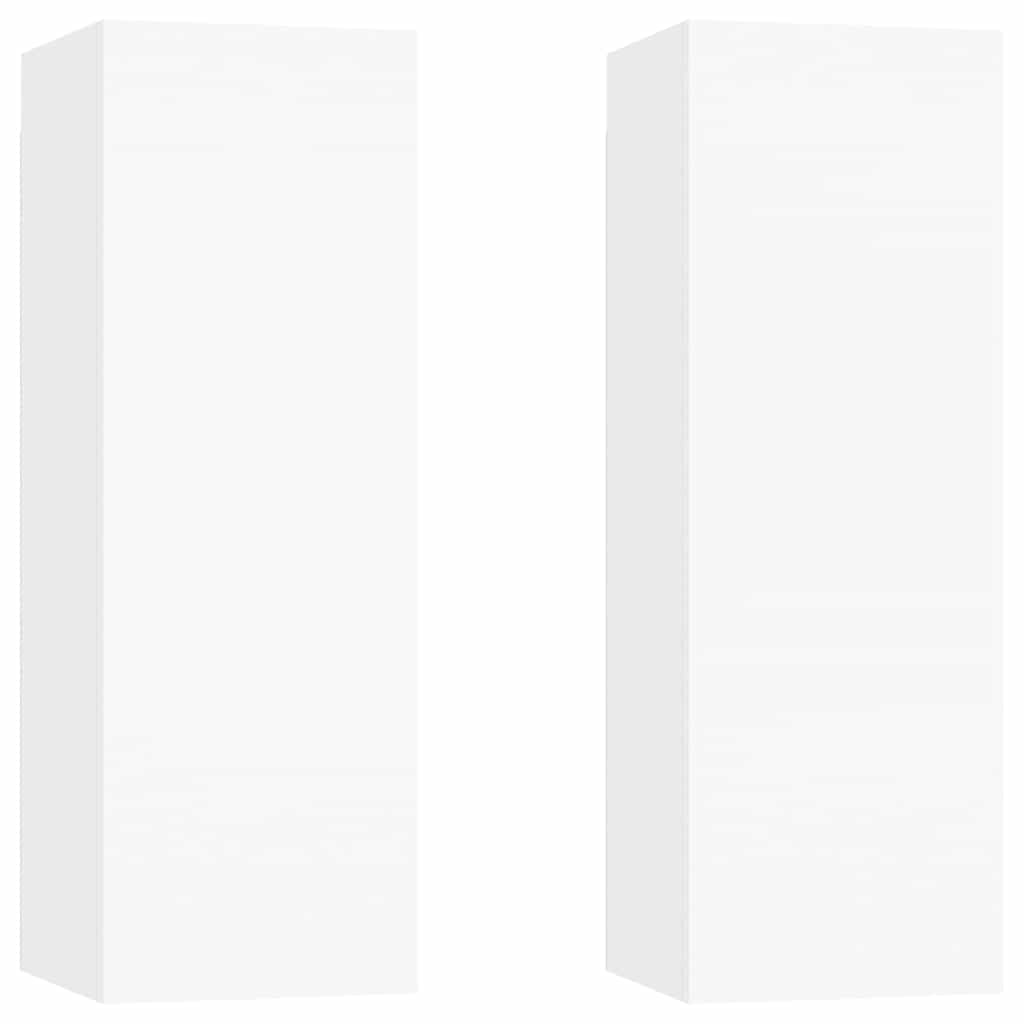 Ensemble de meubles TV 6 pcs Blanc Bois d'ingénierie