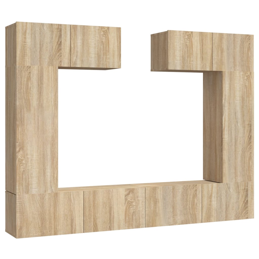 Ensemble de meubles TV 6 pcs Chêne sonoma Bois d'ingénierie - XIOS