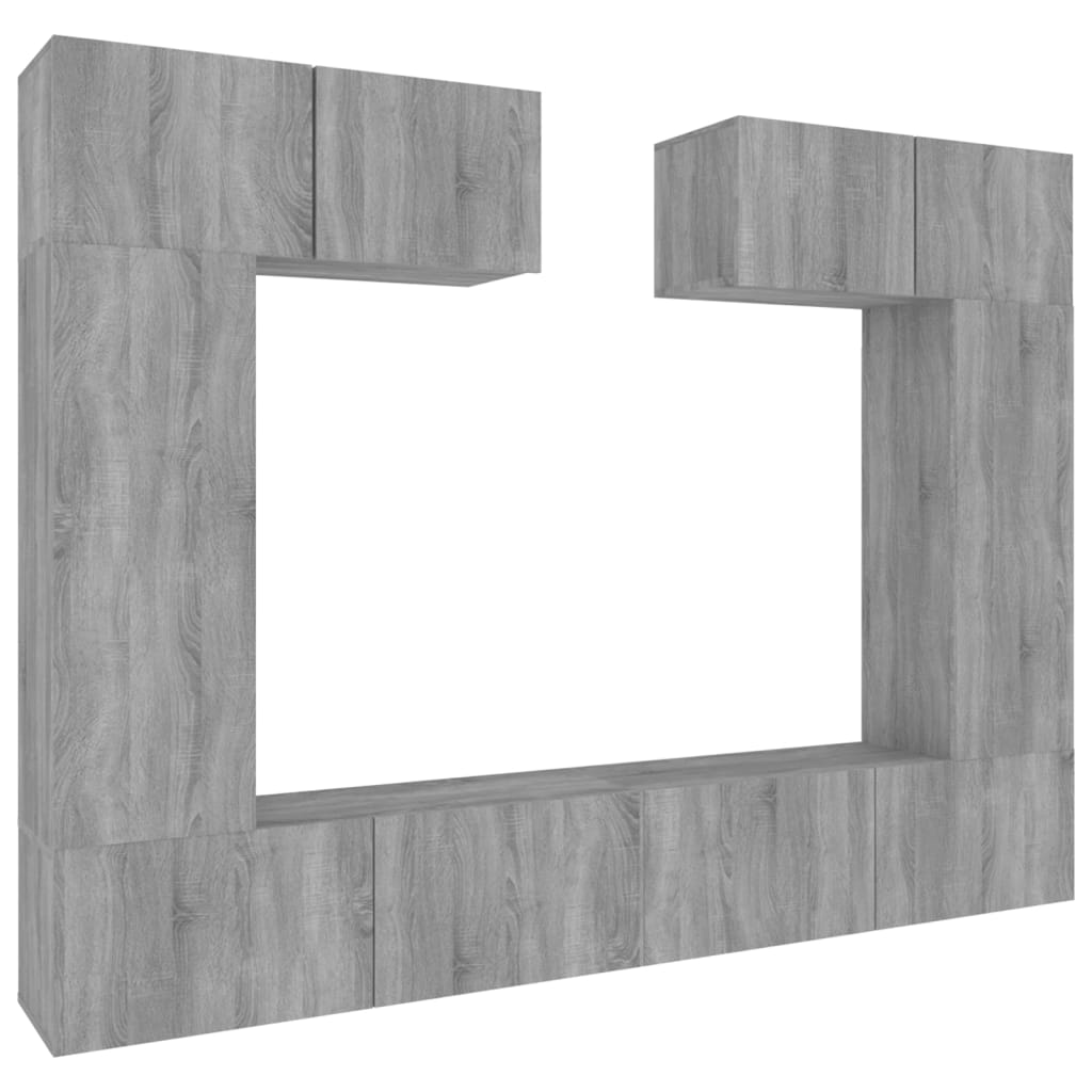 Ensemble de meubles TV 6 pcs Sonoma gris Bois d'ingénierie