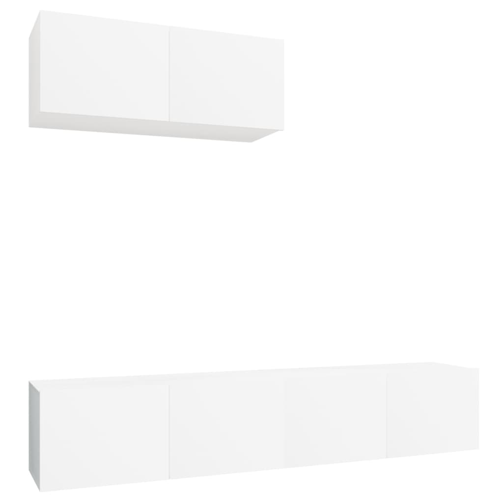 Ensemble de meubles TV 3 pcs Blanc Bois d'ingénierie - XIOS