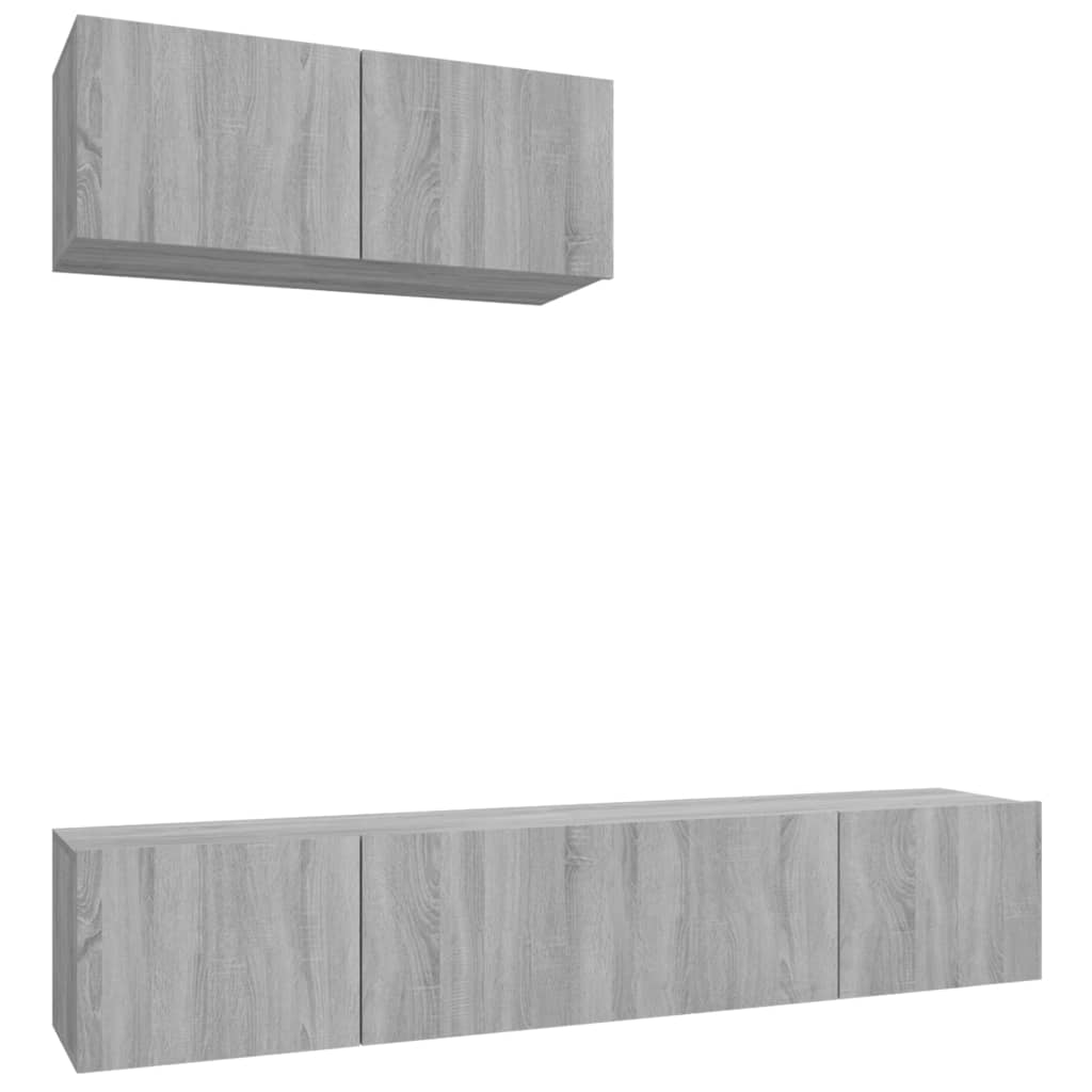 Ensemble de meubles TV 3 pcs Sonoma gris Bois d'ingénierie - XIOS