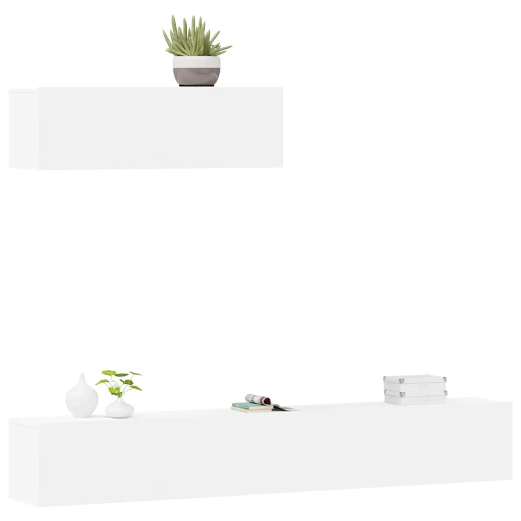 Ensemble de meubles TV 3 pcs Blanc Bois d'ingénierie - XIOS
