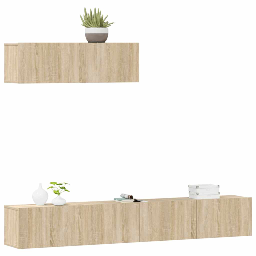 Ensemble de meubles TV 3 pcs Chêne sonoma Bois d'ingénierie - XIOS