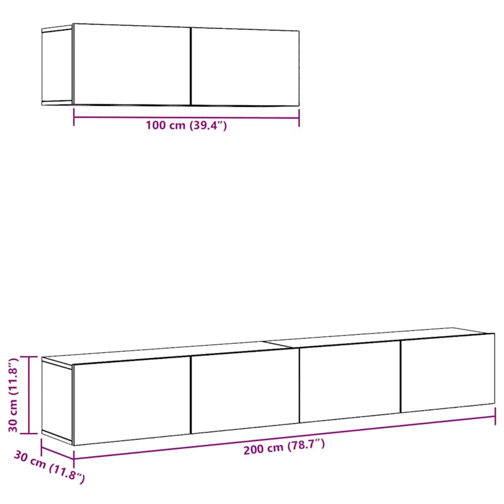 Ensemble de meubles TV 3 pcs Chêne sonoma Bois d'ingénierie - XIOS