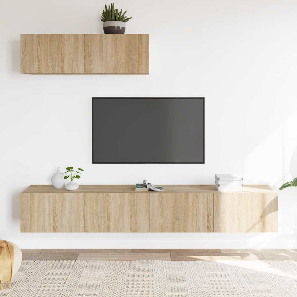 Ensemble de meubles TV 3 pcs Chêne sonoma Bois d'ingénierie - XIOS