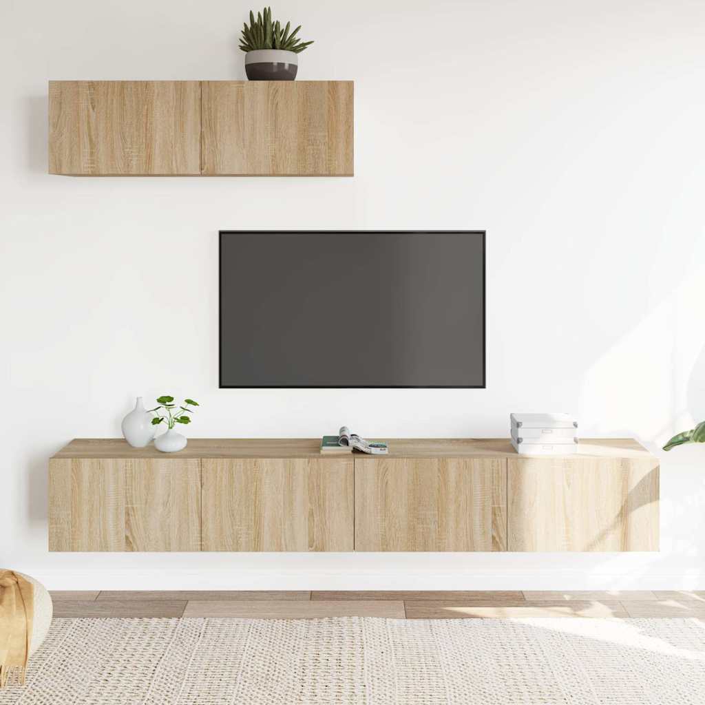 Ensemble de meubles TV 3 pcs Chêne sonoma Bois d'ingénierie
