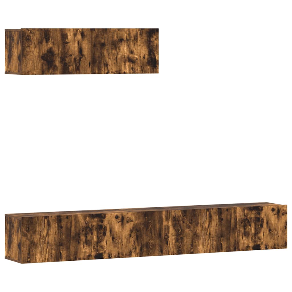 Ensemble de meubles TV 3 pcs Chêne fumé Bois d'ingénierie - XIOS