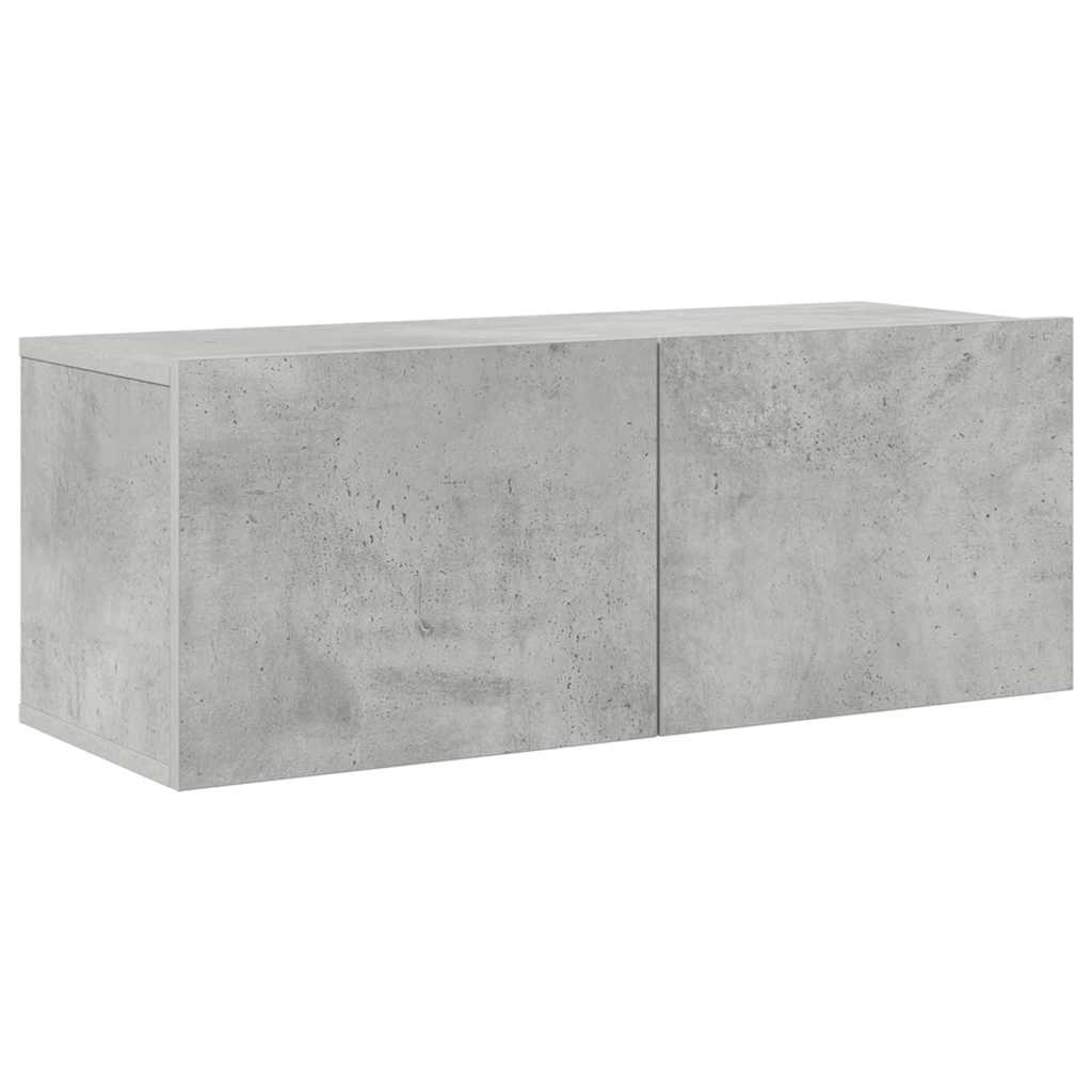 Ensemble de meubles TV 7 pcs Gris béton Bois d'ingénierie - XIOS