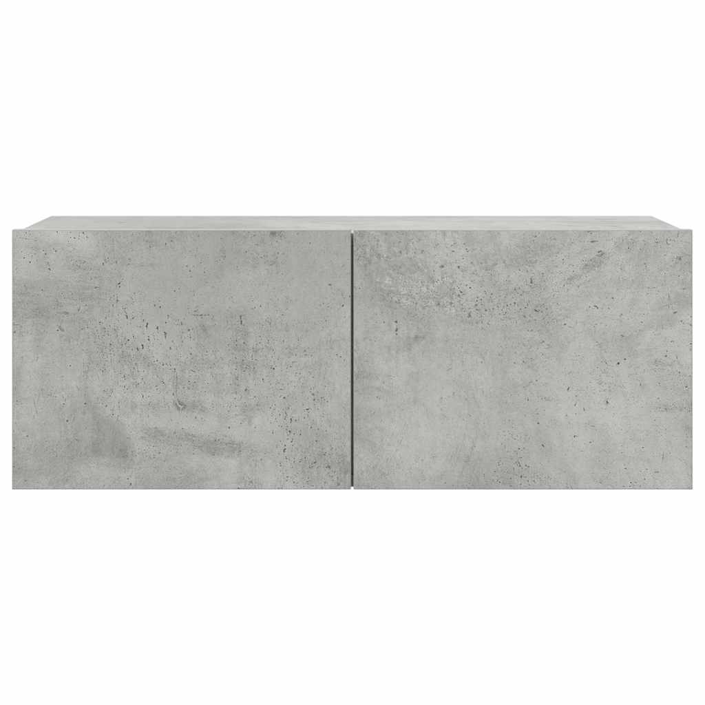Ensemble de meubles TV 7 pcs Gris béton Bois d'ingénierie
