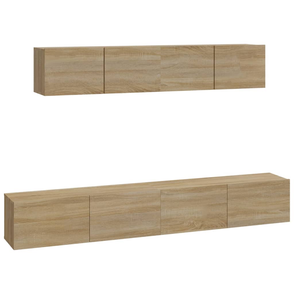 Ensemble de meubles TV 4 pcs Chêne sonoma Bois d'ingénierie - XIOS