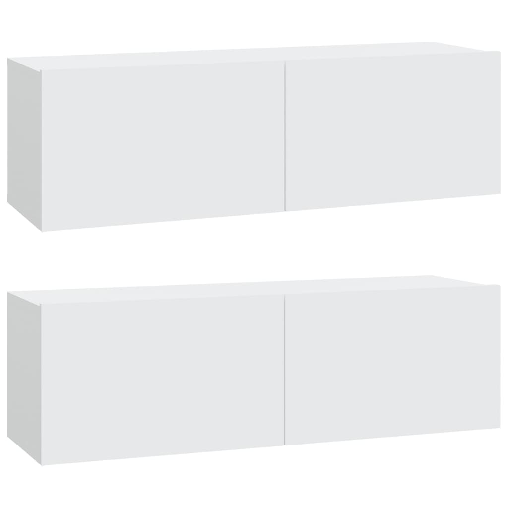 Ensemble de meubles TV 4 pcs Blanc Bois d'ingénierie - XIOS