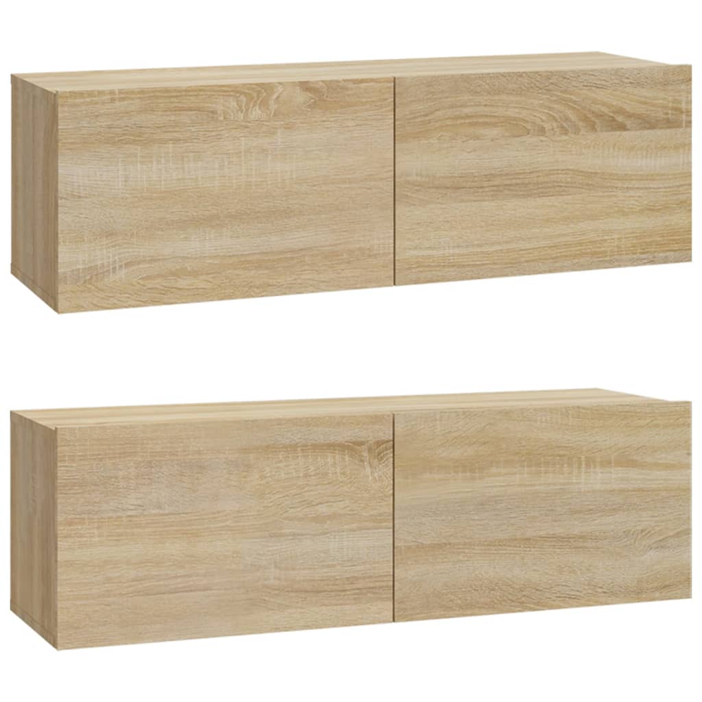 Ensemble de meubles TV 4 pcs Chêne sonoma Bois d'ingénierie - XIOS
