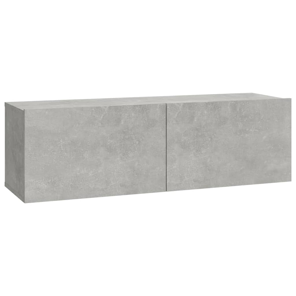 Ensemble de meubles TV 4 pcs Gris béton Bois d'ingénierie - XIOS