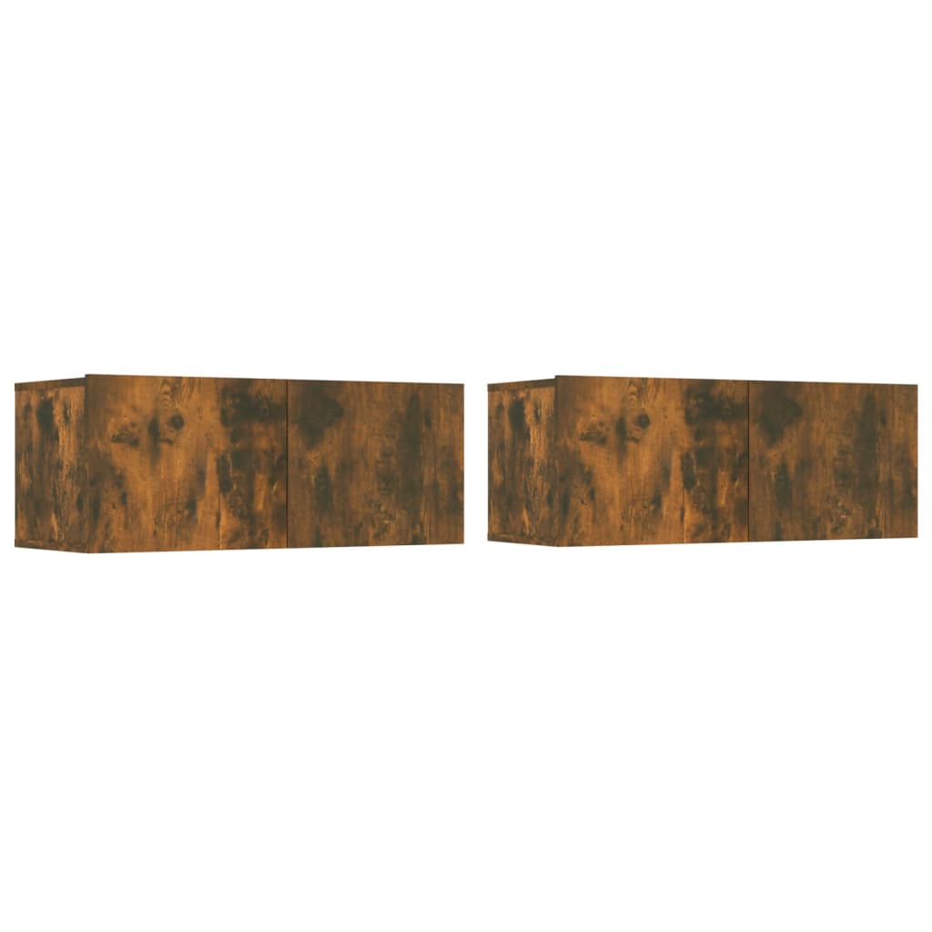 Ensemble de meubles TV 4 pcs Chêne fumé Bois d'ingénierie - XIOS