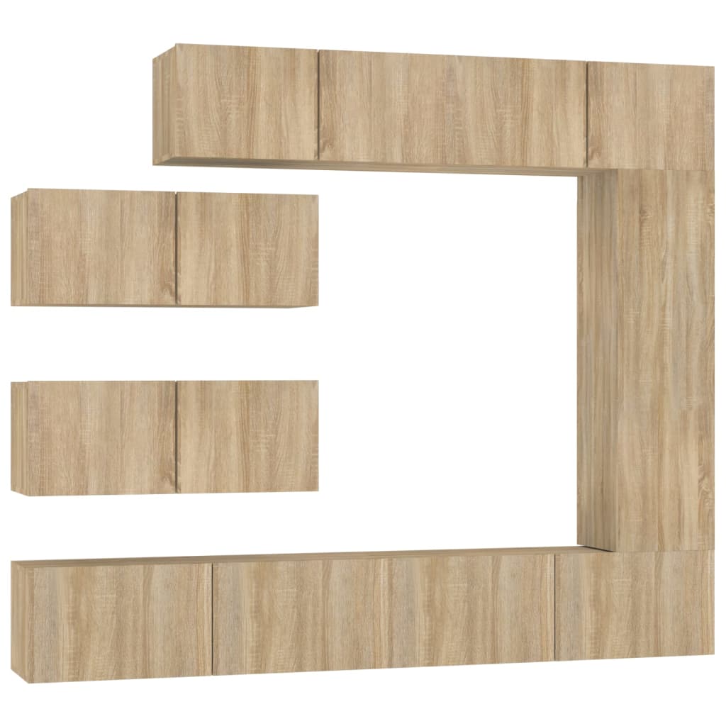 Ensemble de meubles TV 7 pcs Chêne sonoma Bois d'ingénierie - XIOS