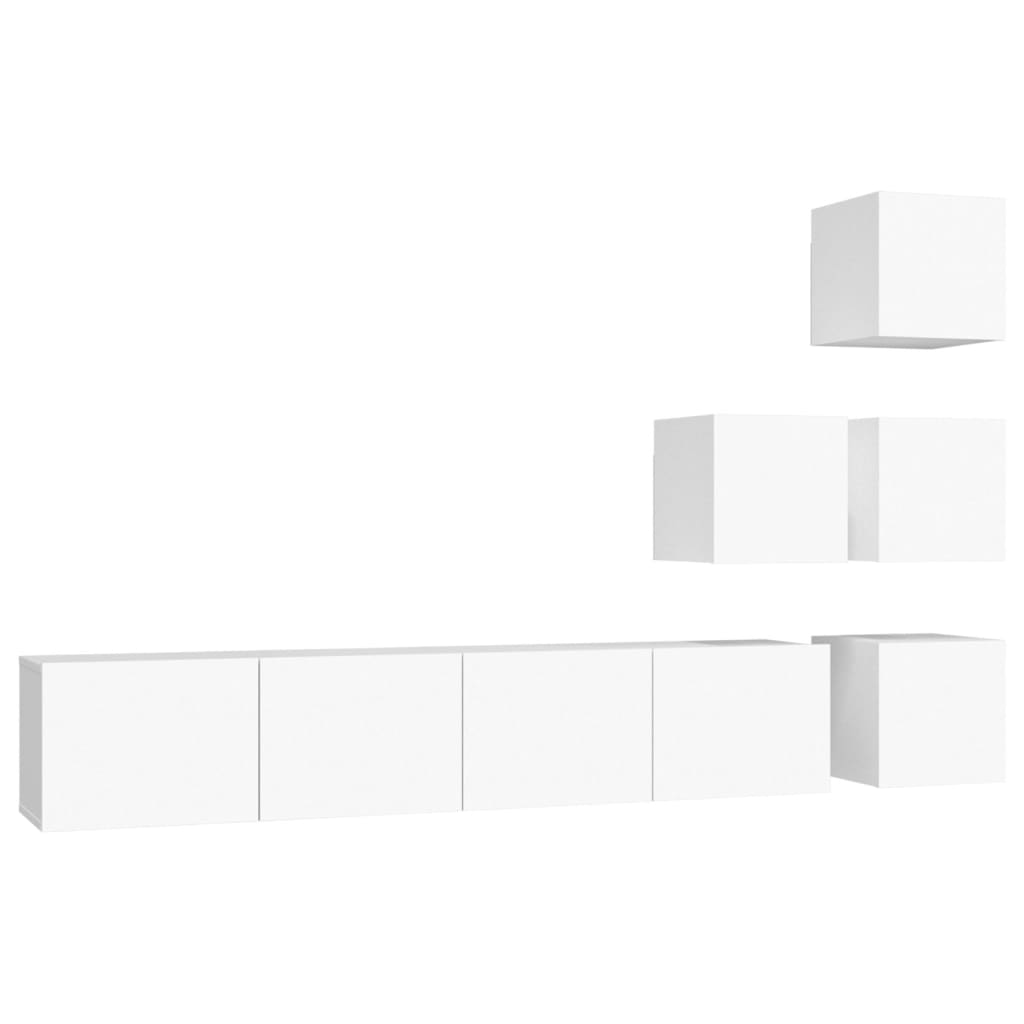 Meuble TV mural Blanc Bois d'ingénierie - XIOS