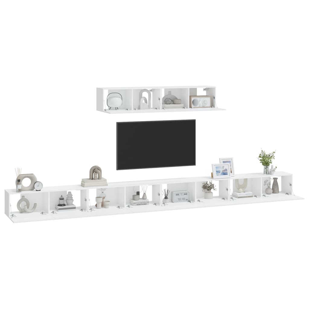 Ensemble de meubles TV 6 pcs Blanc Bois d'ingénierie - XIOS