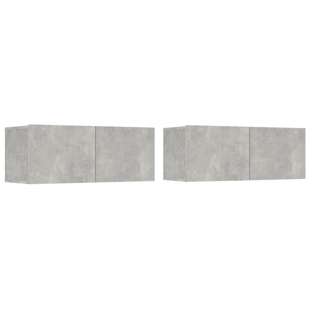 Ensemble de meubles TV 6 pcs Gris béton Bois d'ingénierie - XIOS