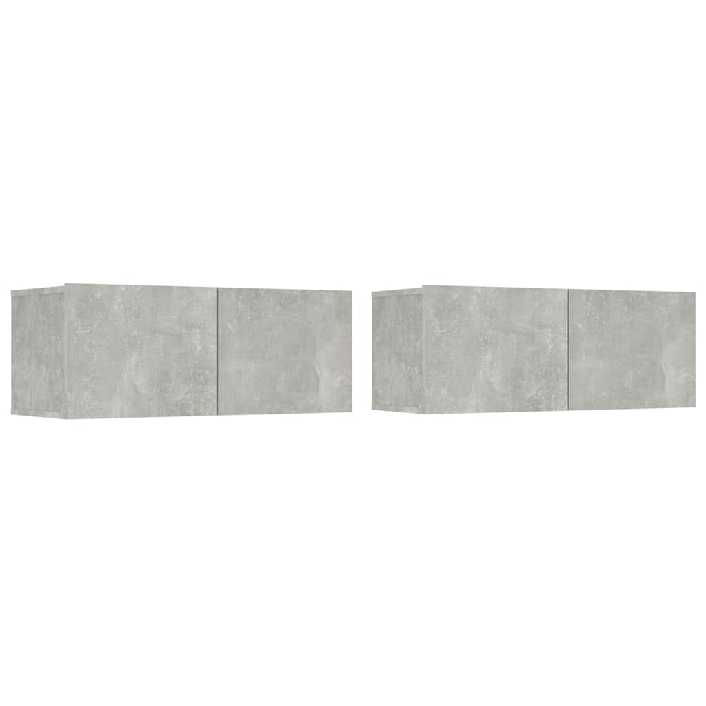 Ensemble de meubles TV 6 pcs Gris béton Bois d'ingénierie
