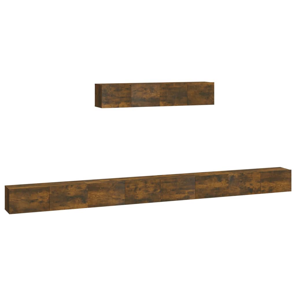 Ensemble de meubles TV 6 pcs Chêne fumé Bois d'ingénierie - XIOS
