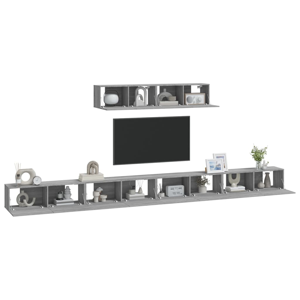 Ensemble de meubles TV 6 pcs Sonoma gris Bois d'ingénierie - XIOS