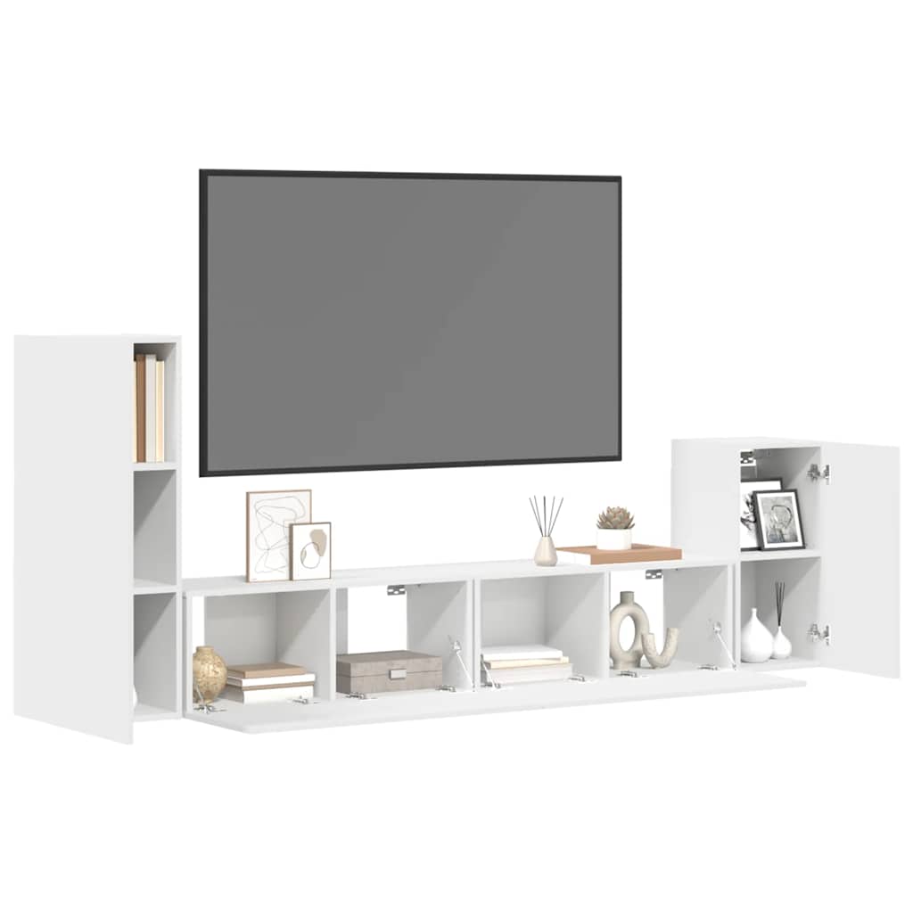 Ensemble de meubles TV 4 pcs Blanc Bois d'ingénierie - XIOS