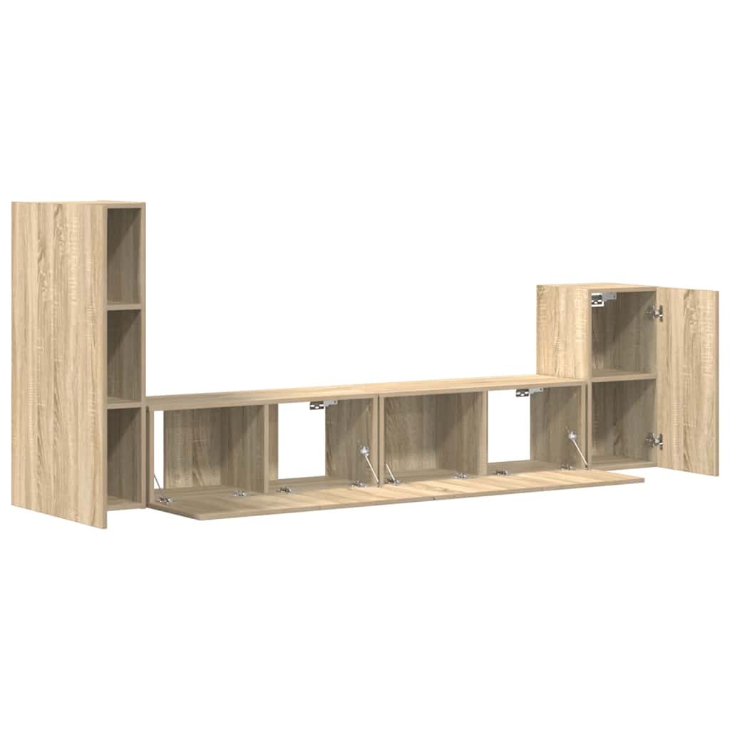 Ensemble de meubles TV 4 pcs Chêne sonoma Bois d'ingénierie - XIOS