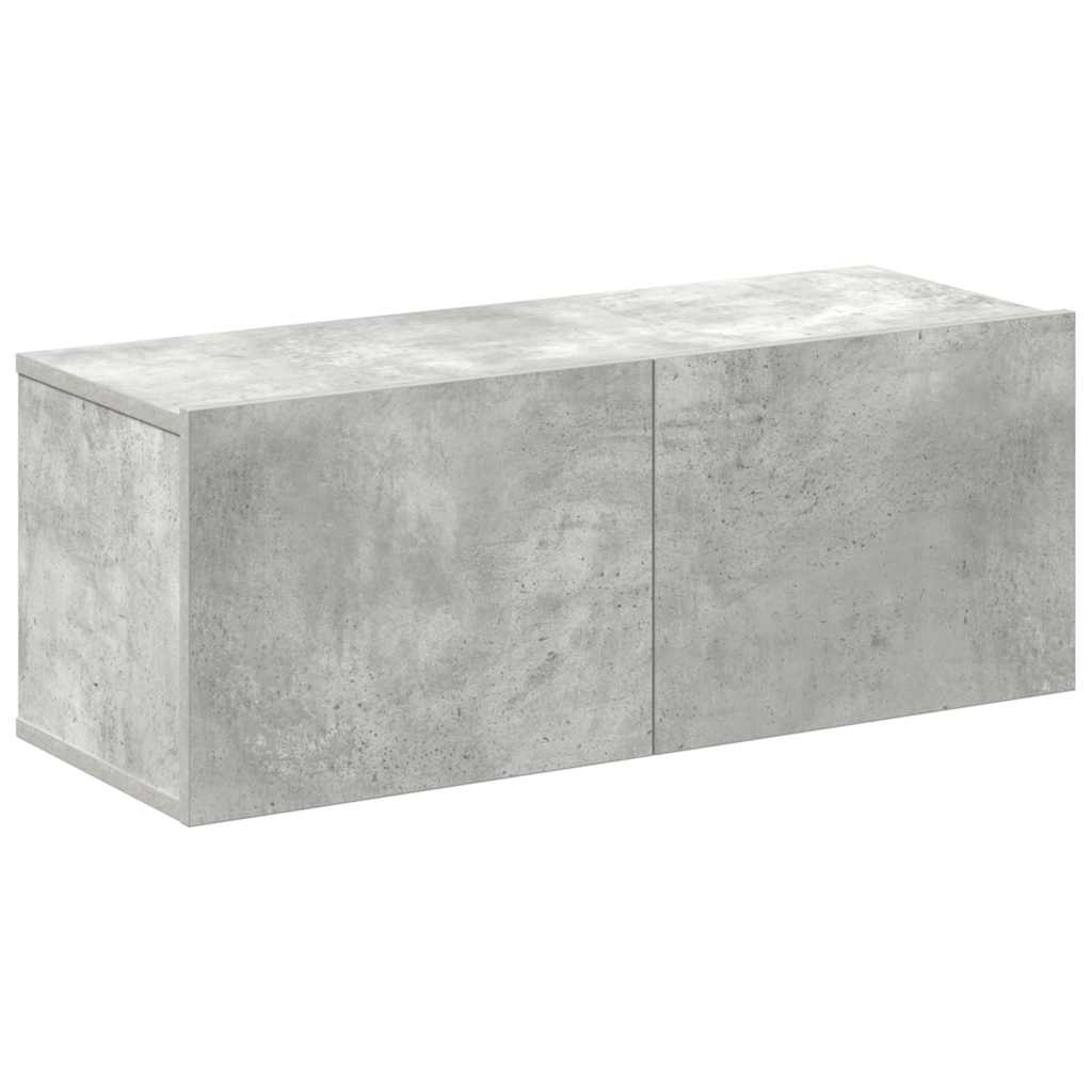 Ensemble de meubles TV 4 pcs Gris béton Bois d'ingénierie - XIOS