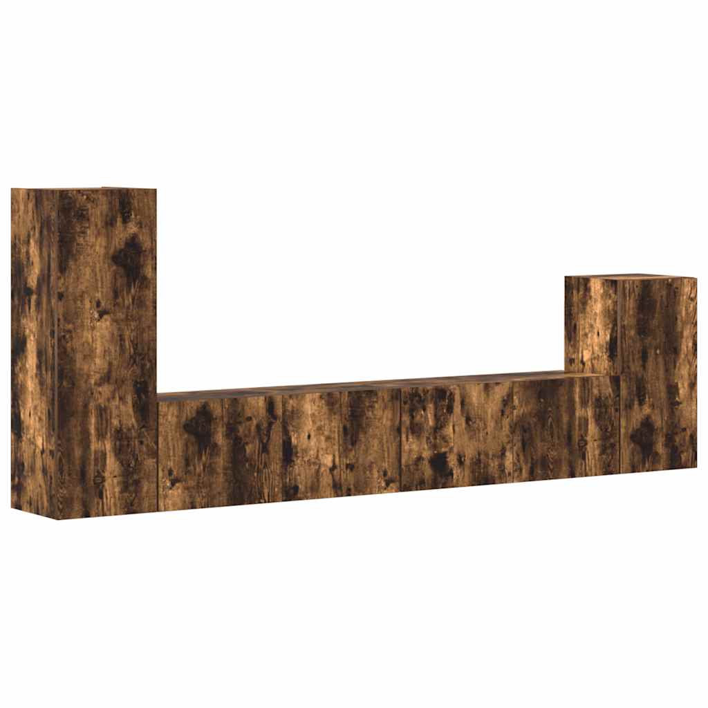 Ensemble de meubles TV 4 pcs Chêne fumé Bois d'ingénierie - XIOS