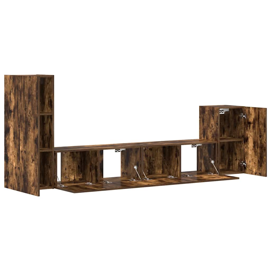 Ensemble de meubles TV 4 pcs Chêne fumé Bois d'ingénierie - XIOS