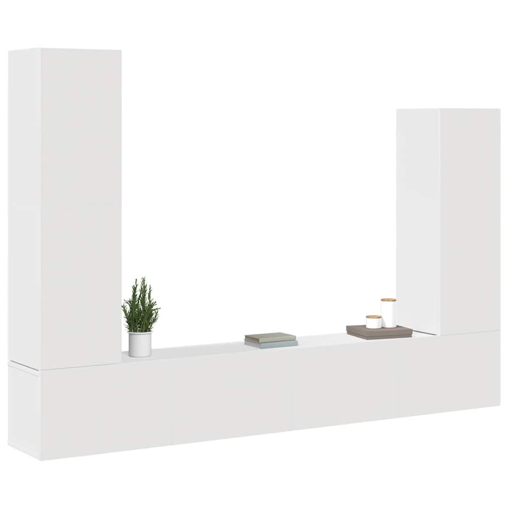 Ensemble de meubles TV 4 pcs Blanc Bois d'ingénierie - XIOS