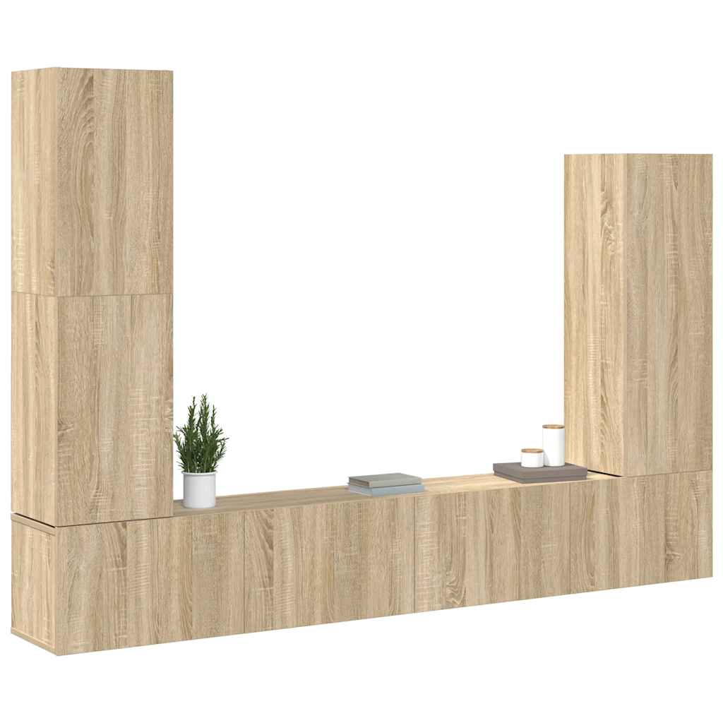 Ensemble de meubles TV 4 pcs Chêne sonoma Bois d'ingénierie - XIOS