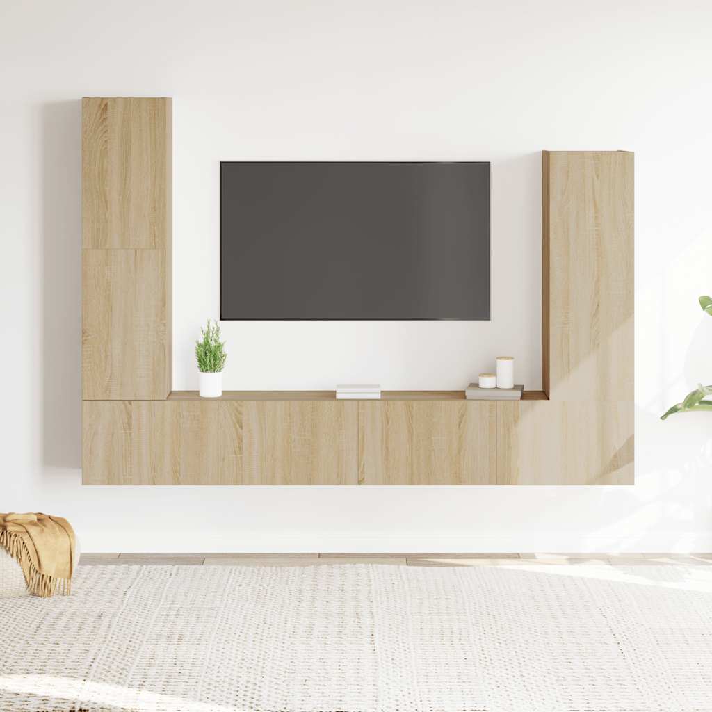 Ensemble de meubles TV 4 pcs Chêne sonoma Bois d'ingénierie - XIOS