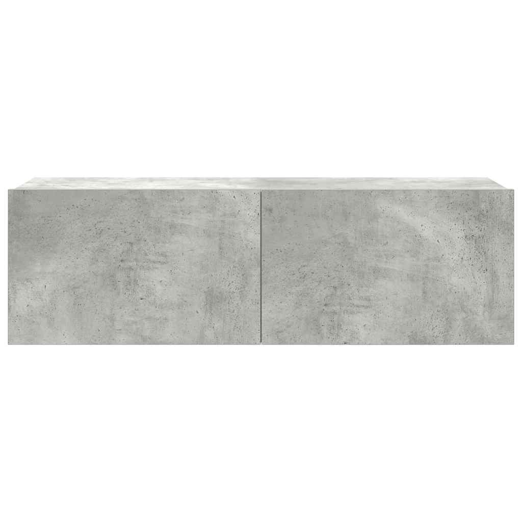 Ensemble de meubles TV 4 pcs Gris béton Bois d'ingénierie - XIOS