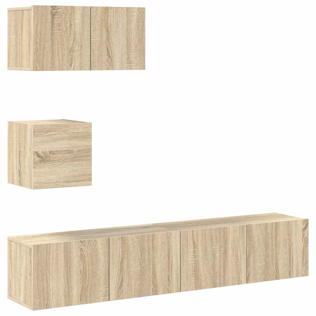 Ensemble de meubles TV 4 pcs Chêne sonoma Bois d'ingénierie - XIOS