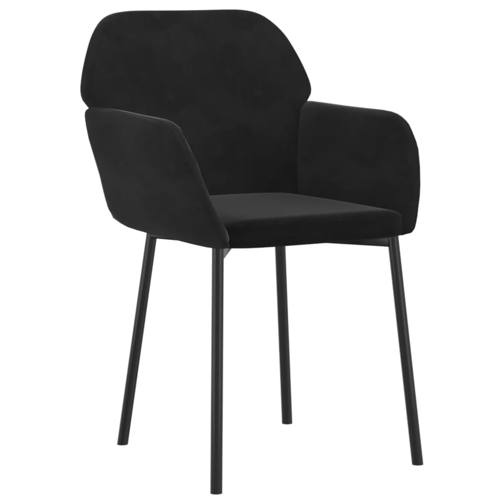 Chaises à manger lot de 2 Noir Velours - XIOS