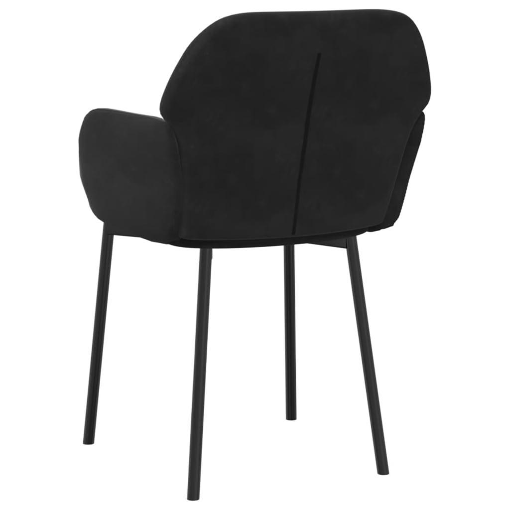 Chaises à manger lot de 2 Noir Velours - XIOS