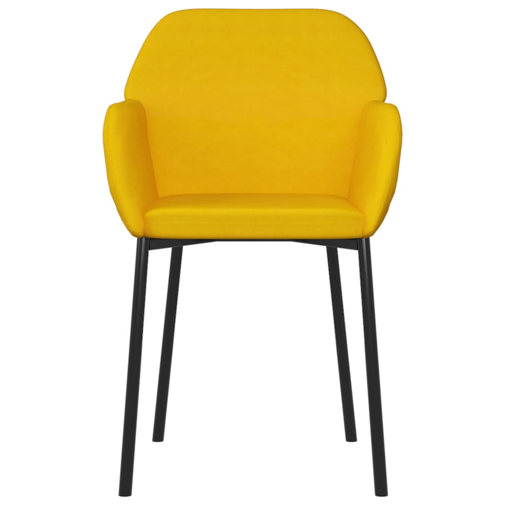 Chaises à manger lot de 2 Jaune Velours - XIOS